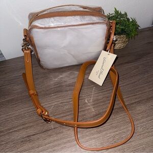 Crossbody Bag - Universal Thread Clear,Structured Vinyl Handbag,Adjustable Strap